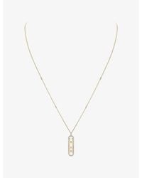 Messika - Move 10Th Small 18Ct And 0.07Ct Diamond Necklace - Lyst
