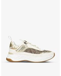 Kurt Geiger - Kensington Eagle-Embellished Leather Trainers - Lyst