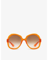 Gucci - gg1432s Round-frame Acetate Sunglasses - Lyst