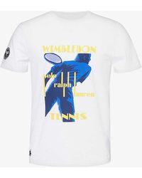 Polo Ralph Lauren - X Wimbledon Graphic-print Cotton-jersey T-shirt - Lyst