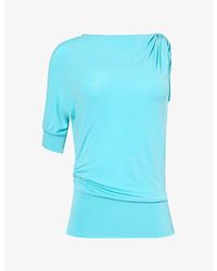 Peachy Den - Kylie Bubble Stretch-Jersey Top - Lyst