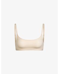 Skims - Womens Sand Fits Everybody Scooped Stretch-woven Bra Xxxxl - Lyst