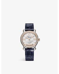 Chopard - 278608-6003 Happy Sport 18-carat Rose-gold, Stainless-steel And 1.49ct Brilliant-cut Diamond Automatic Watch - Lyst