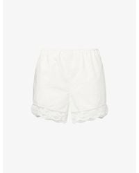 Faithfull the Brand - Cristina Lace-Trim Cotton Shorts - Lyst