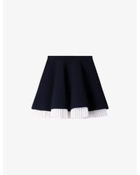 Sandro - Flared Elasticated-Waist Knitted Mini Skirt - Lyst