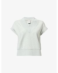 Varley - Gracee Doublesoft V-Neck Woven Top - Lyst