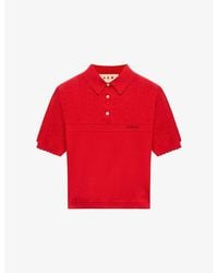 Marni - Pointelle-Stitching Cotton And Silk Polo Shirt - Lyst
