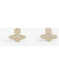 Vivienne Westwood Romina Pavé Orb Earrings - Metallic
