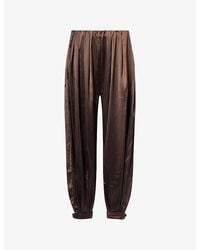 The Couture Club - Balloon-Leg Satin Harem Trousers - Lyst