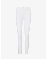 PAIGE - Hoxton Cropped Skinny-Leg High-Rise Stretch-Denim Jeans - Lyst