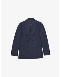 Reiss - Oasis Double-Breasted Wool-Blend Blazer - Lyst