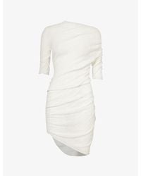 Issey Miyake - Ambiguous High-neck Cotton-blend Knit Mini Dress - Lyst