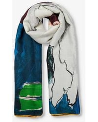 Burberry - Duck Cashmere And Silk-blend Scarf - Lyst