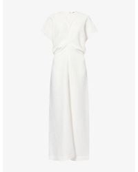 TOTEME - Slouch-Waist Woven Maxi Dress - Lyst