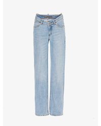 Alexander Wang - V-front Relaxed-fit Straight-leg High-rise Jeans - Lyst