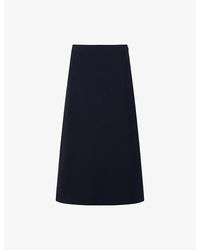 Marni - A-Line Wool Crêpe Midi Skirt - Lyst