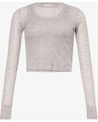 ADANOLA - Layered Long-sleeved Knitted Top - Lyst