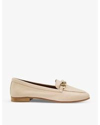 Dune - Goldsmith Chain-trim Leather Loafers - Lyst