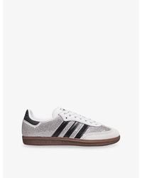 adidas - Samba Og Rhinestone-Embellished Leather Trainers - Lyst
