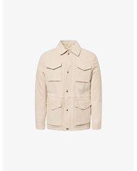 Eleventy - Flap-Pocket Long-Sleeve Suede Safari Jacket - Lyst