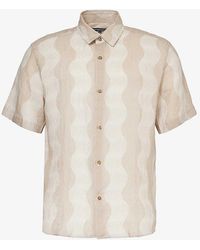 Frescobol Carioca - Castro Cabana Wave Stripe-pattern Relaxed-fit Linen Shirt X - Lyst