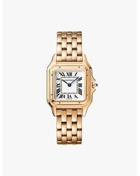 Cartier - Crwgpn0007 Panthère De Medium 18Ct Rose- Quartz Watch - Lyst