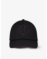 Christian Louboutin - Mooncrest Logo-embroidered Cotton-canvas Cap - Lyst