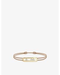 Messika - Cares Pavé 18Ct- And 0.26Ct Diamond Cord Bracelet - Lyst