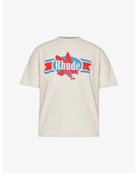 Rhude - Chevron Eagle Graphic-print Cotton-jersey T-shirt X - Lyst
