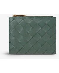 Bottega Veneta - Intrecciato Small Leather Bifold Wallet - Lyst