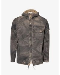 Stone Island - Laser Forest Camo Crinkle Reps-Tc Nylon Overshirt - Lyst
