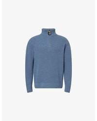 JW Anderson - Half-Zip Wool-Blend Knitted Jumper - Lyst