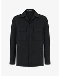 BOGGI - Collared Zip-Up Stretch-Cotton Jacket - Lyst