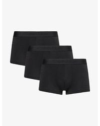 Calvin Klein - Branded-Waistband Low-Rise Pack Of Three Stretch-Jersey Trunks - Lyst