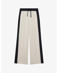 Reiss - May Elasticated-waist Side-stripe Woven Trousers 1 - Lyst