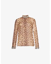 Zimmermann - Crush Embellished-Trim Linen-Silk Shirt - Lyst