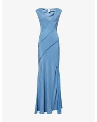 SIR. - Elin Panelled Silk-Blend Maxi Dress - Lyst