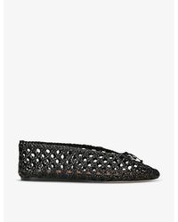 Le Monde Beryl - Regency Bow-Embellished Leather Slippers - Lyst