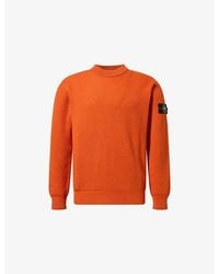 Stone Island - Ribbed Compass-Badge Cotton Jumper - Lyst