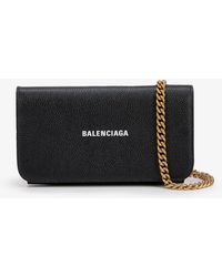 Balenciaga Cash Leather Cross-body Bag - Black