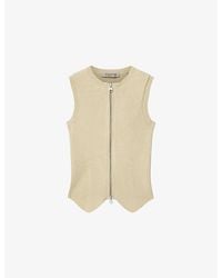 AllSaints - Cruz Zip-Up Knitted Waistcoat - Lyst