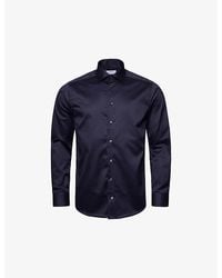 Eton - Cutaway-Collar Single-Cuff Slim-Fit Cotton-Twill Shirt - Lyst