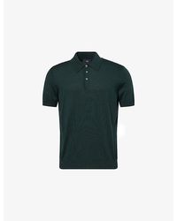 dunhill - Short-Sleeves Regular-Fit Cotton And Silk Polo Shirt - Lyst