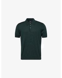 dunhill - Short-Sleeves Regular-Fit Cotton And Silk Polo Shirt - Lyst