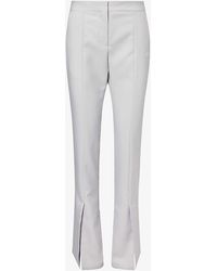 Off-White c/o Virgil Abloh - Corporate Tech Brand-print Slim-fit Woven Trousers - Lyst