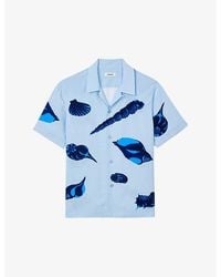 Sandro - Seashell-print Relaxed-fit Woven Shirt - Lyst