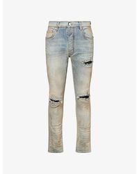 Amiri - Suede Mx1 Straight-Leg Denim Jeans - Lyst
