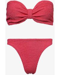 Hunza G - Jean Bandeau Crinkled-texture Bikini - Lyst
