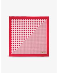 Jimmy Choo - Sula Gingham Mixed Print Cotton Bandana - Lyst
