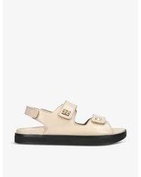 Givenchy - 4g Brand-embellished Leather Sandals - Lyst